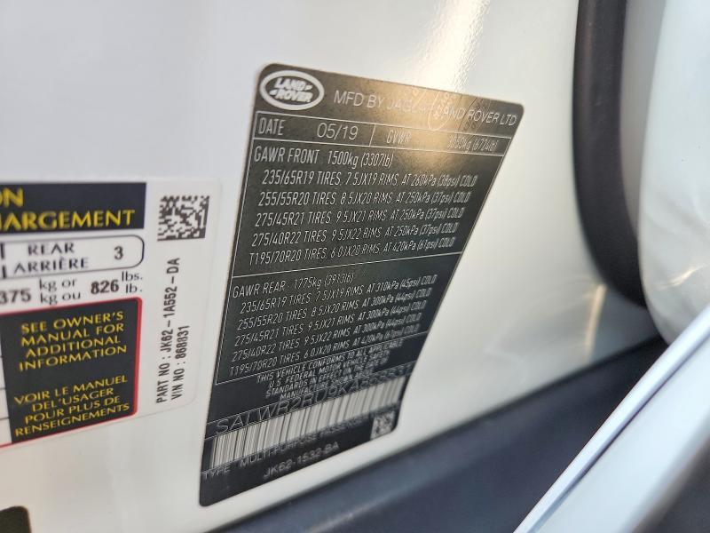 SALWR2RU9KA868831 2019 Land Rover Range Rover photo no. 13