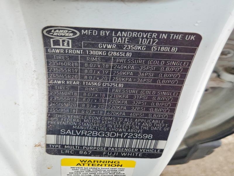 SALVR2BG3DH723598 2013 Land Rover Range Rover photo no. 13