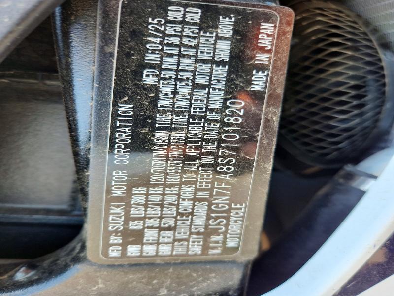 JS1GN7FA8S7101820 2025 Suzuki GSX-R600 photo no. 9