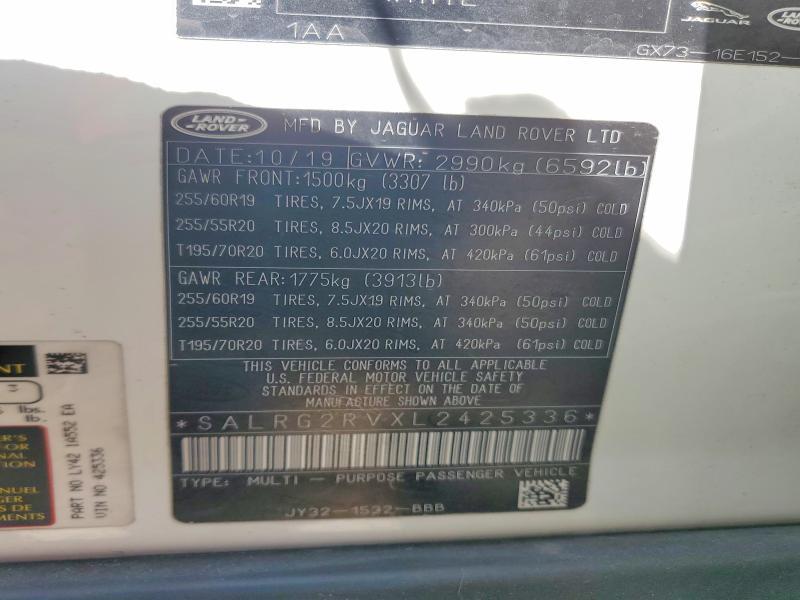 SALRG2RVXL2425336 2020 Land Rover Discovery photo no. 13