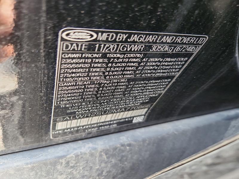 SALWR2SU2MA770866 2021 Land Rover Range Rover photo no. 13
