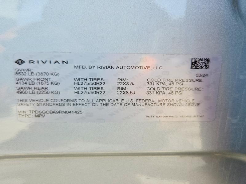 7PDSGCBA9RN041425 2024 Rivian R1S photo no. 14
