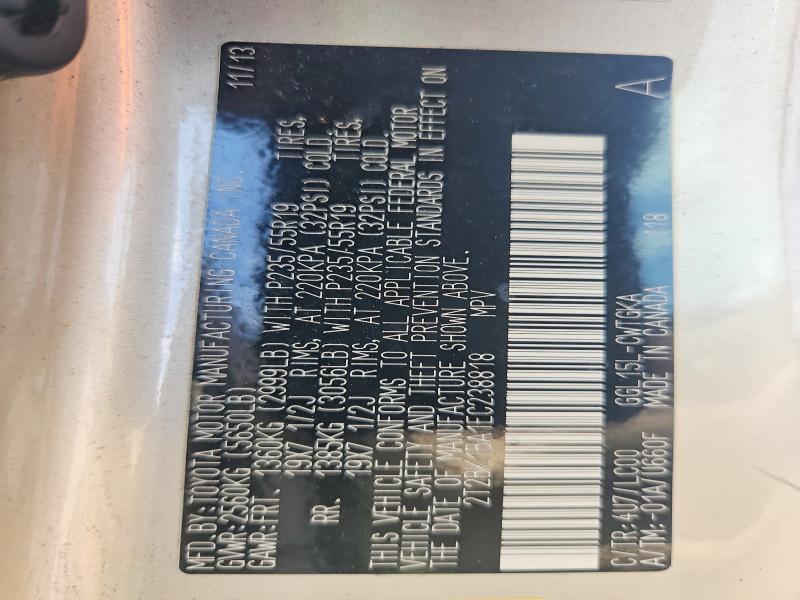 2T2BK1BA1EC238818 2014 Lexus RX photo no. 13