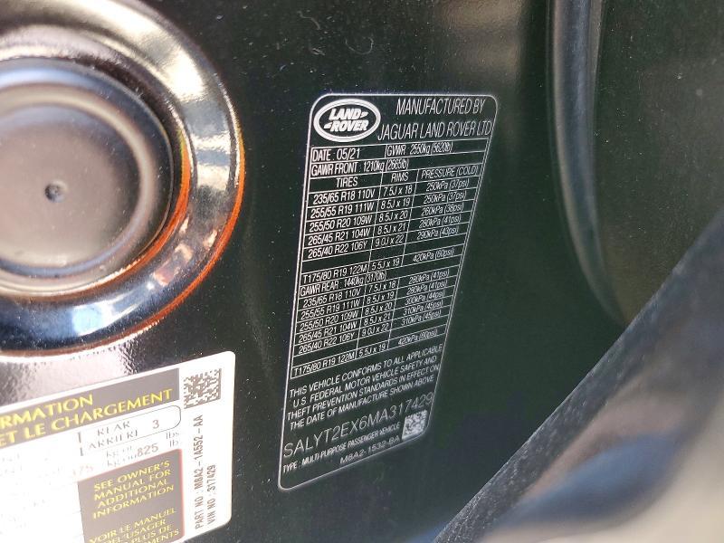 SALYT2EX6MA317429 2021 Land Rover Range Rover photo no. 13