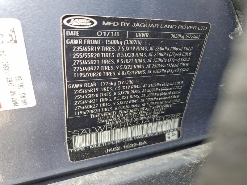 SALWR2RK3JA191286 2018 Land Rover Range Rover photo no. 13