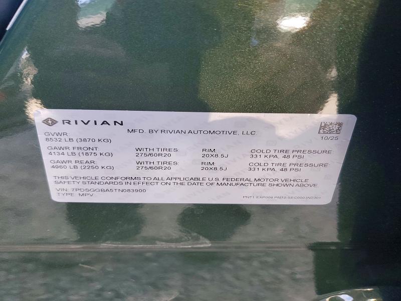 2026 Rivian R1S — VIN 7PDSGGBA5TN083900, şəkil 13