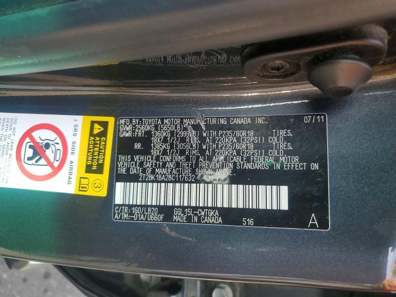 2T2BK1BA2BC117632 2011 Lexus RX photo no. 12
