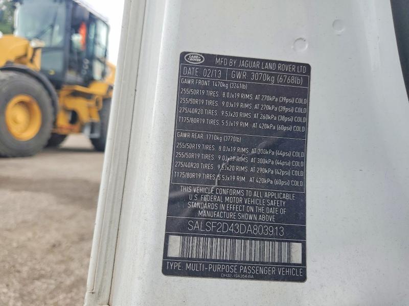 SALSF2D43DA803913 2013 Land Rover Range Rover photo no. 12