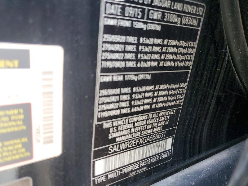 SALWR2EFXGA556631 2016 Land Rover Range Rover photo no. 13