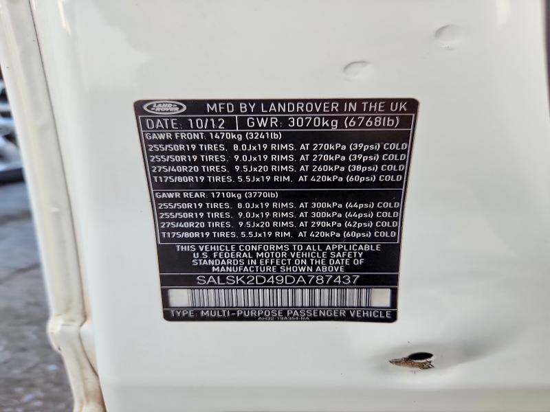 SALSK2D49DA787437 2013 Land Rover Range Rover photo no. 14
