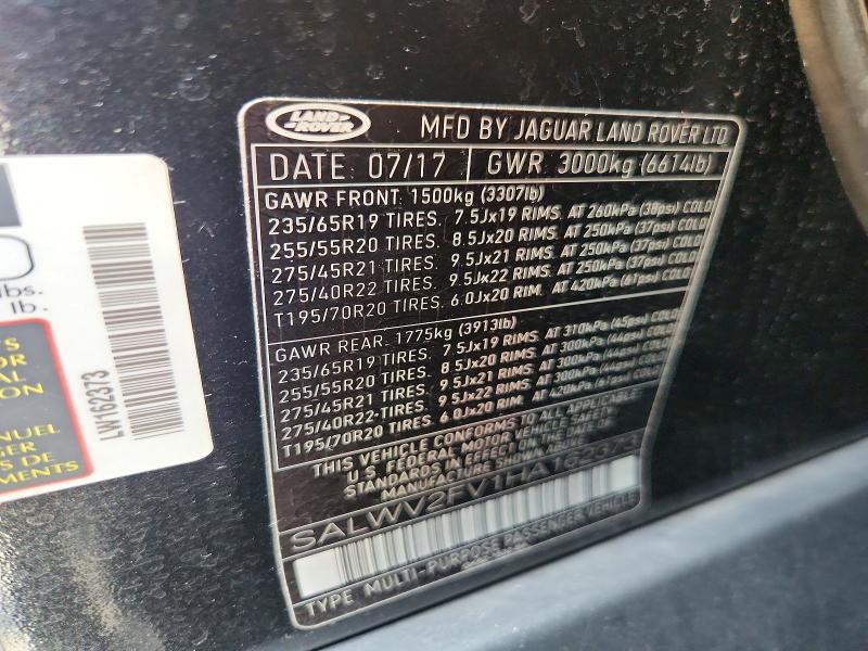 SALWV2FV1HA162373 2017 Land Rover Range Rover photo no. 14