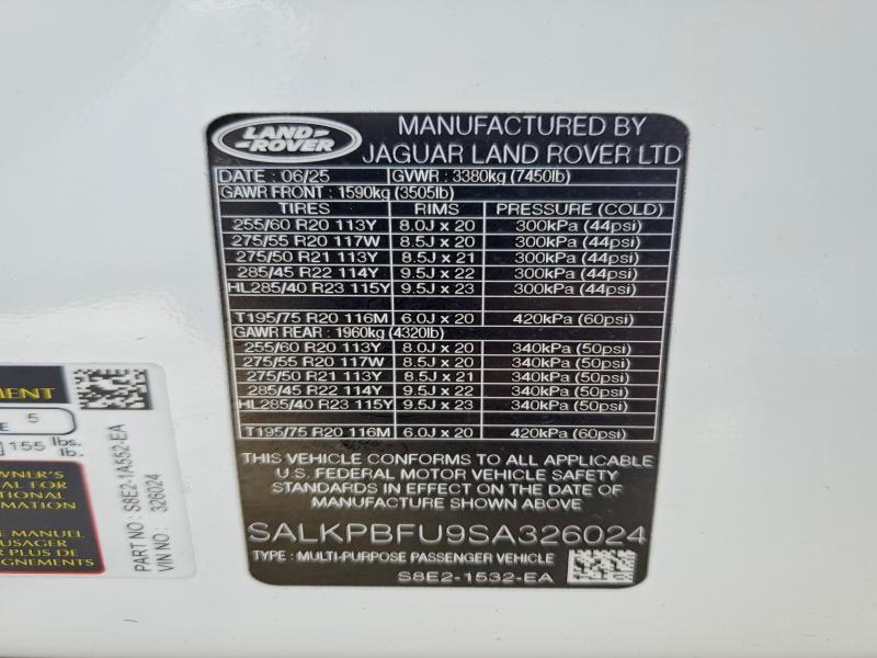 2025 Land Rover Range Rover — VIN SALKPBFU9SA326024, şəkil 14