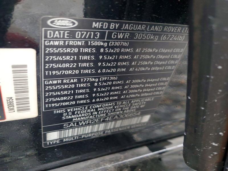 SALWR2EF4EA306654 2014 Land Rover Range Rover photo no. 13