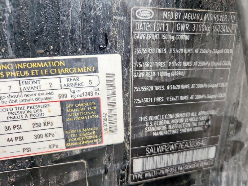 SALWR2WF7EA323642 2014 Land Rover Range Rover photo no. 13