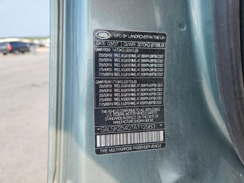 SALSK25407A112983 2007 Land Rover Range Rover photo no. 13