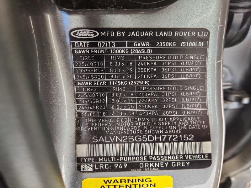 SALVN2BG5DH772152 2013 Land Rover Range Rover photo no. 13
