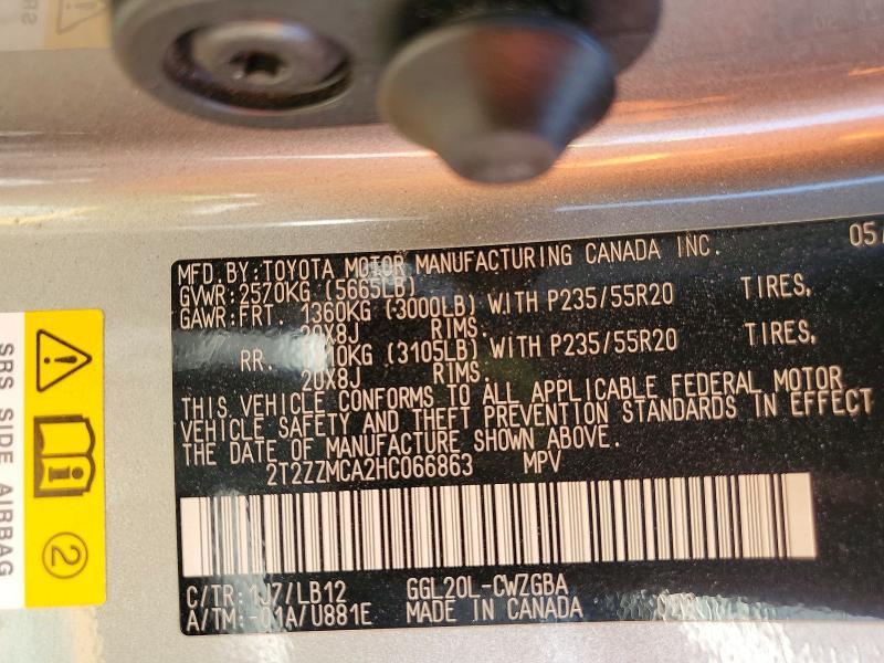 2T2ZZMCA2HC066863 2017 Lexus RX photo no. 14