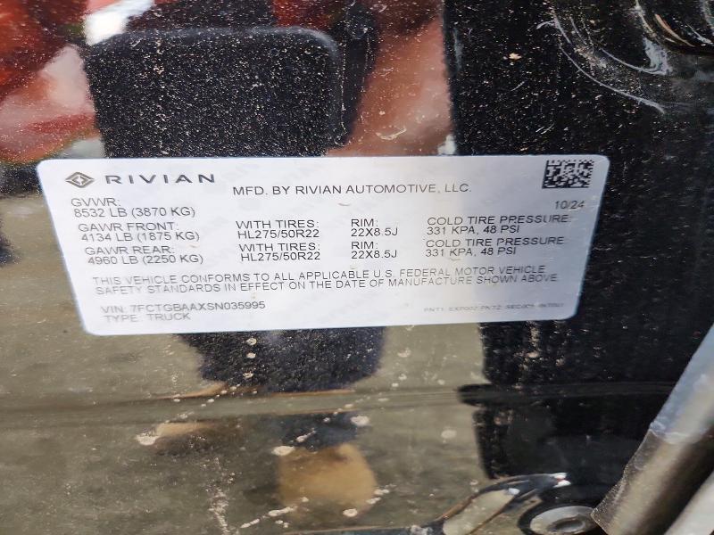 7FCTGBAAXSN035995 2025 Rivian R1T photo no. 12