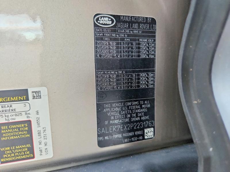SALEK7EX2P2231763 2023 Land Rover Defender photo no. 13