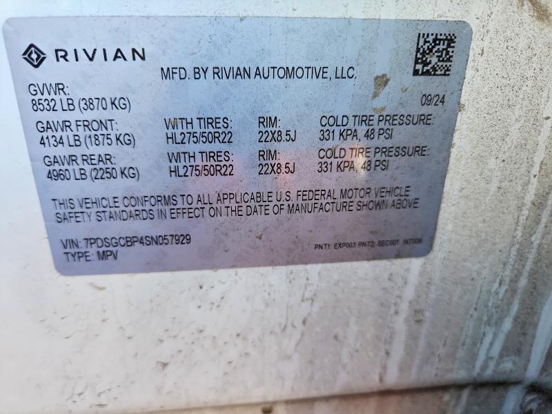 7PDSGCBP4SN057929         2025 Rivian R1S photo no. 13