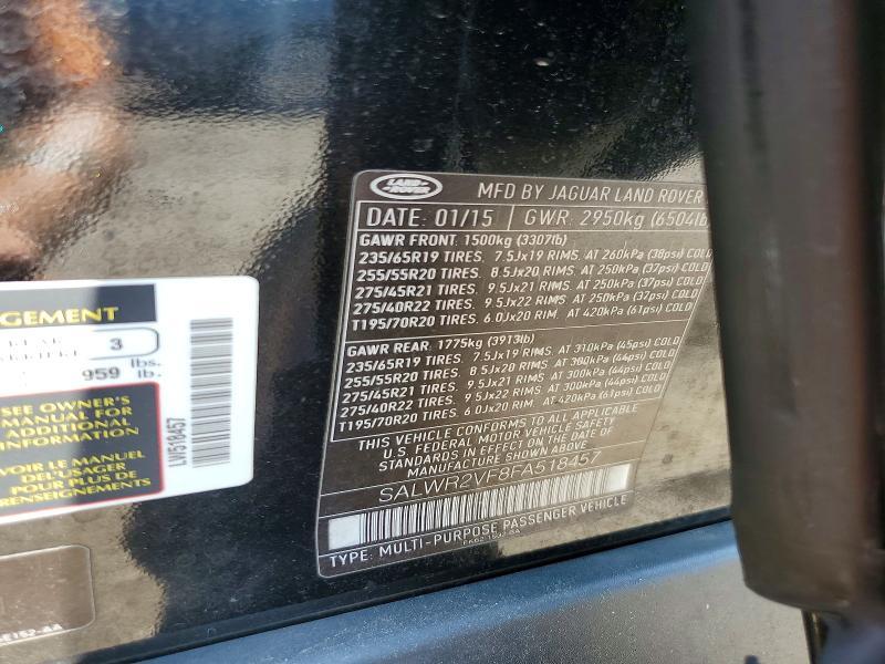 SALWR2VF8FA518457 2015 Land Rover Range Rover photo no. 13