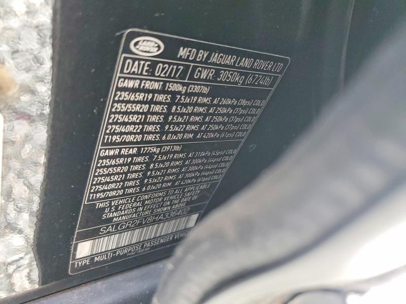 SALGR2FV8HA336402 2017 Land Rover Range Rover photo no. 13