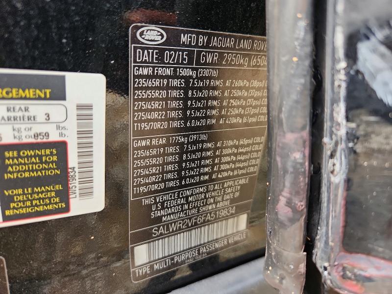 SALWR2VF6FA519834 2015 Land Rover Range Rover photo no. 13