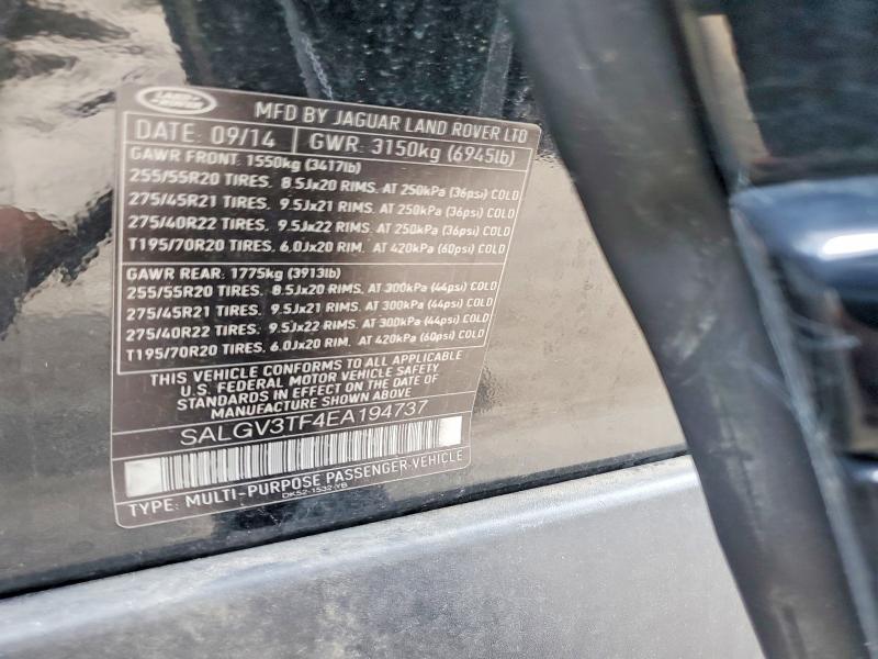 SALGV3TF4EA194737 2014 Land Rover Range Rover photo no. 12