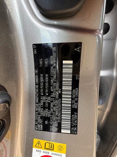 2T2BZMCA1HC091934 2017 Lexus RX photo no. 10