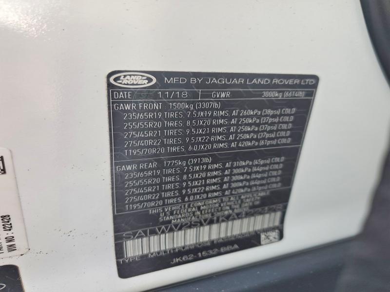 SALWV2SV1KA422428 2019 Land Rover Range Rover photo no. 13