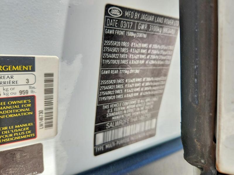 SALWR2FE1HA146730 2017 Land Rover Range Rover photo no. 13