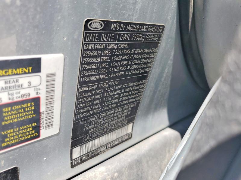 SALWR2VF2FA529258 2015 Land Rover Range Rover photo no. 13