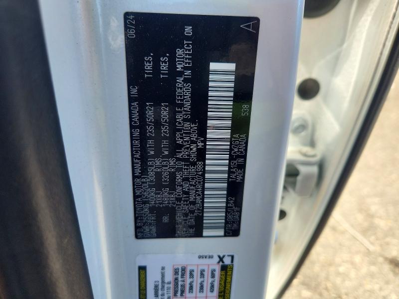 2024 Lexus RX — VIN 2T2BAMCA4RC074988, şəkil 13
