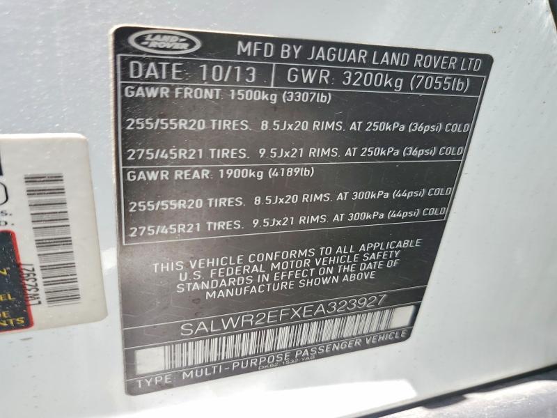 SALWR2EFXEA323927 2014 Land Rover Range Rover photo no. 13