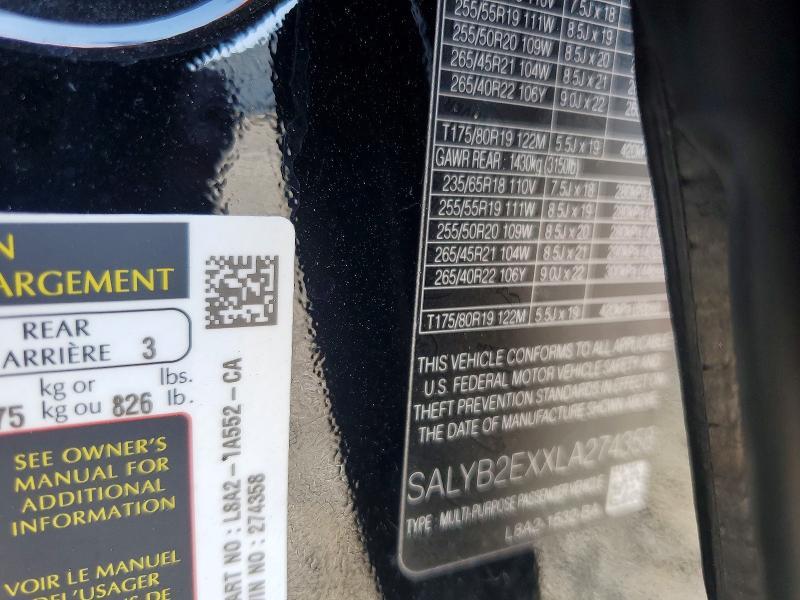 SALYB2EXXLA274358 2020 Land Rover Range Rover photo no. 14