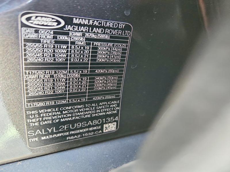 SALYL2FU9SA801354 2025 Land Rover Range Rover photo no. 14
