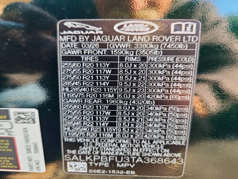 SALKPBFU3TA368643 2026 Land Rover Range Rover photo no. 13