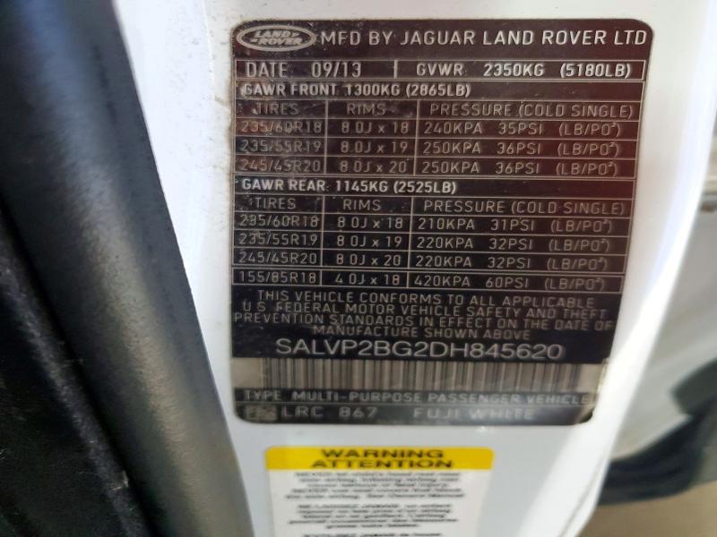 SALVP2BG2DH845620 2013 Land Rover Range Rover photo no. 13