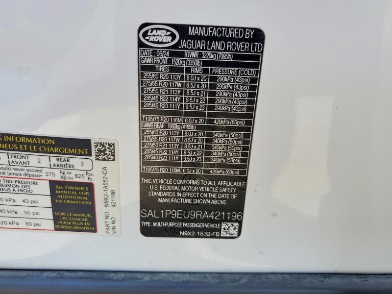 SAL1P9EU9RA421196 2024 Land Rover Range Rover photo no. 13