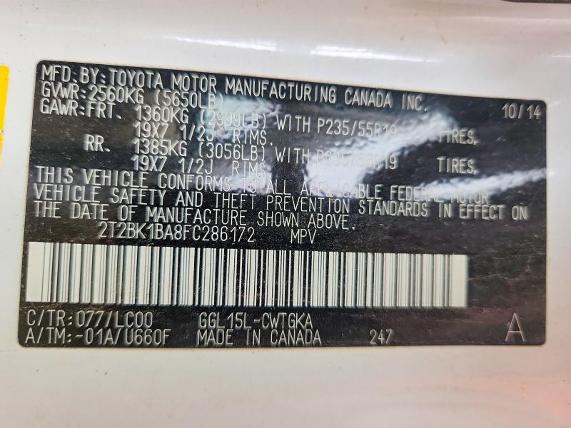 2T2BK1BA8FC286172 2015 Lexus RX photo no. 14