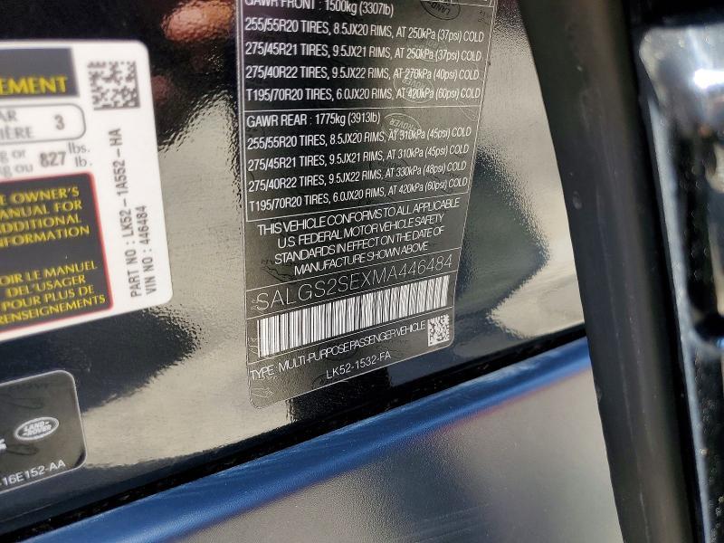 SALGS2SEXMA446484 2021 Land Rover Range Rover photo no. 13