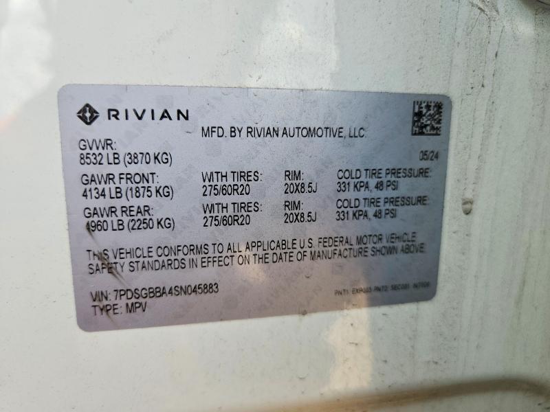 7PDSGBBA4SN045883 2025 Rivian R1S photo no. 12