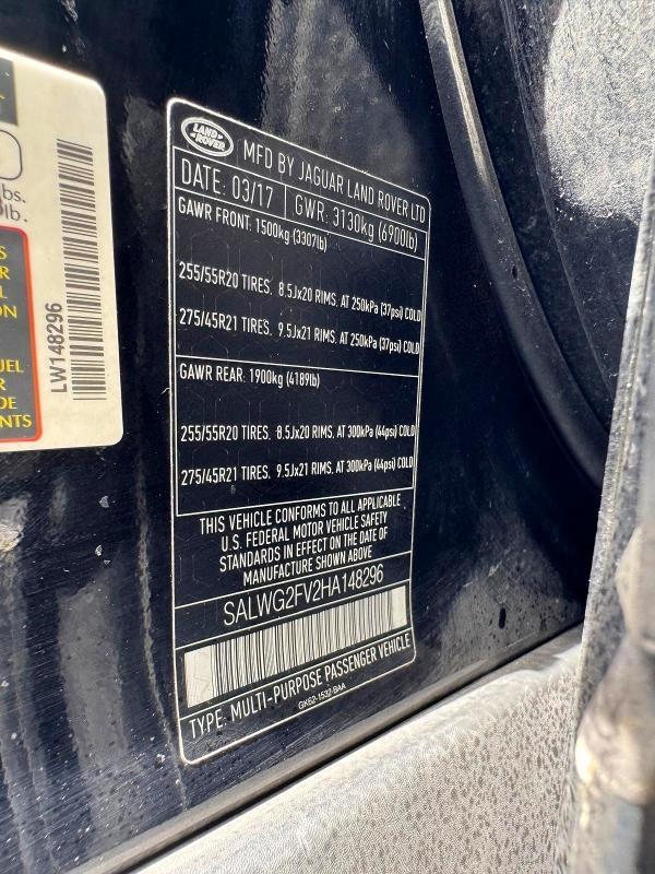 SALWG2FV2HA148296 2017 Land Rover Range Rover photo no. 14