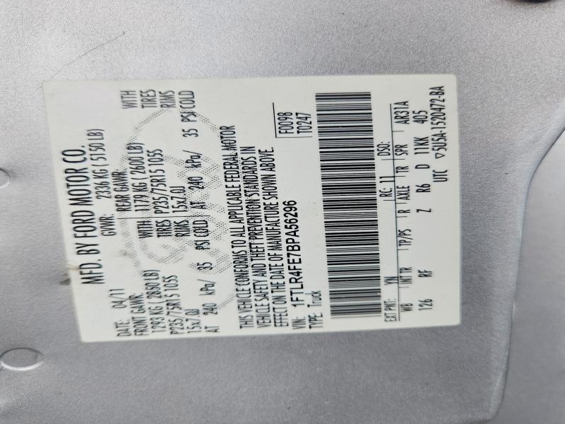 1FTLR4FE7BPA56296 2011 Ford Ranger photo no. 12