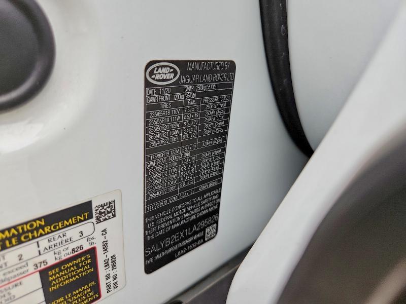 2020 Land Rover Range Rover — VIN SALYB2EX1LA295826, фото 13