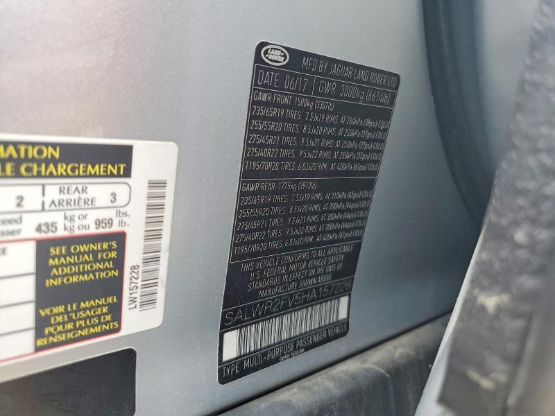 SALWR2FV5HA157228 2017 Land Rover Range Rover photo no. 13