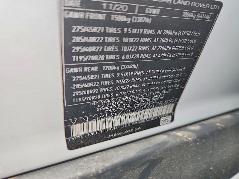 SALWZ2RE9MA764691 2021 Land Rover Range Rover photo no. 13