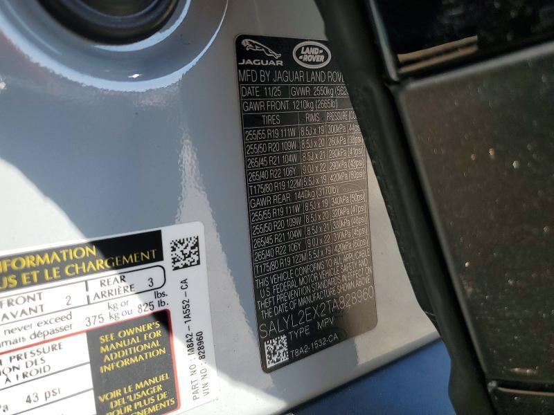 2026 Land Rover Range Rover — VIN SALYL2EX2TA828960, şəkil 13
