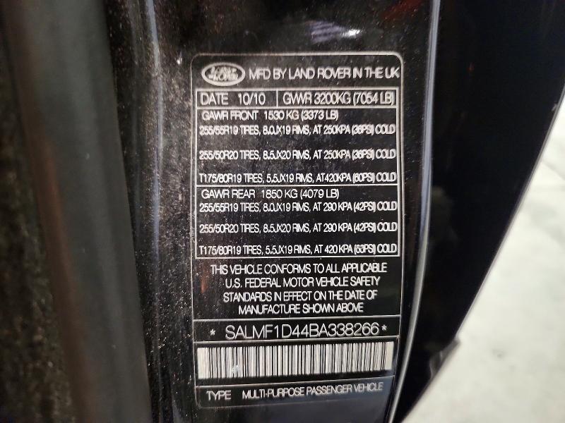 SALMF1D44BA338266 2011 Land Rover Range Rover photo no. 13
