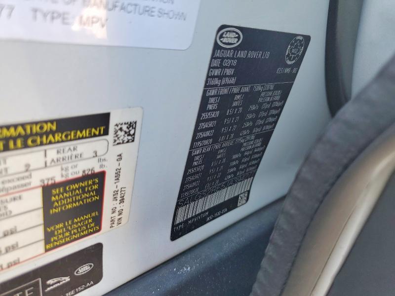 2018 Land Rover Range Rover — VIN SALGS2RE5JA394277, şəkil 13